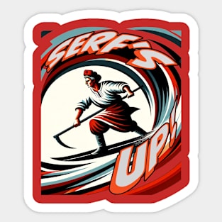 Serf's Up! - Surfing Serf Rising 2 Sticker